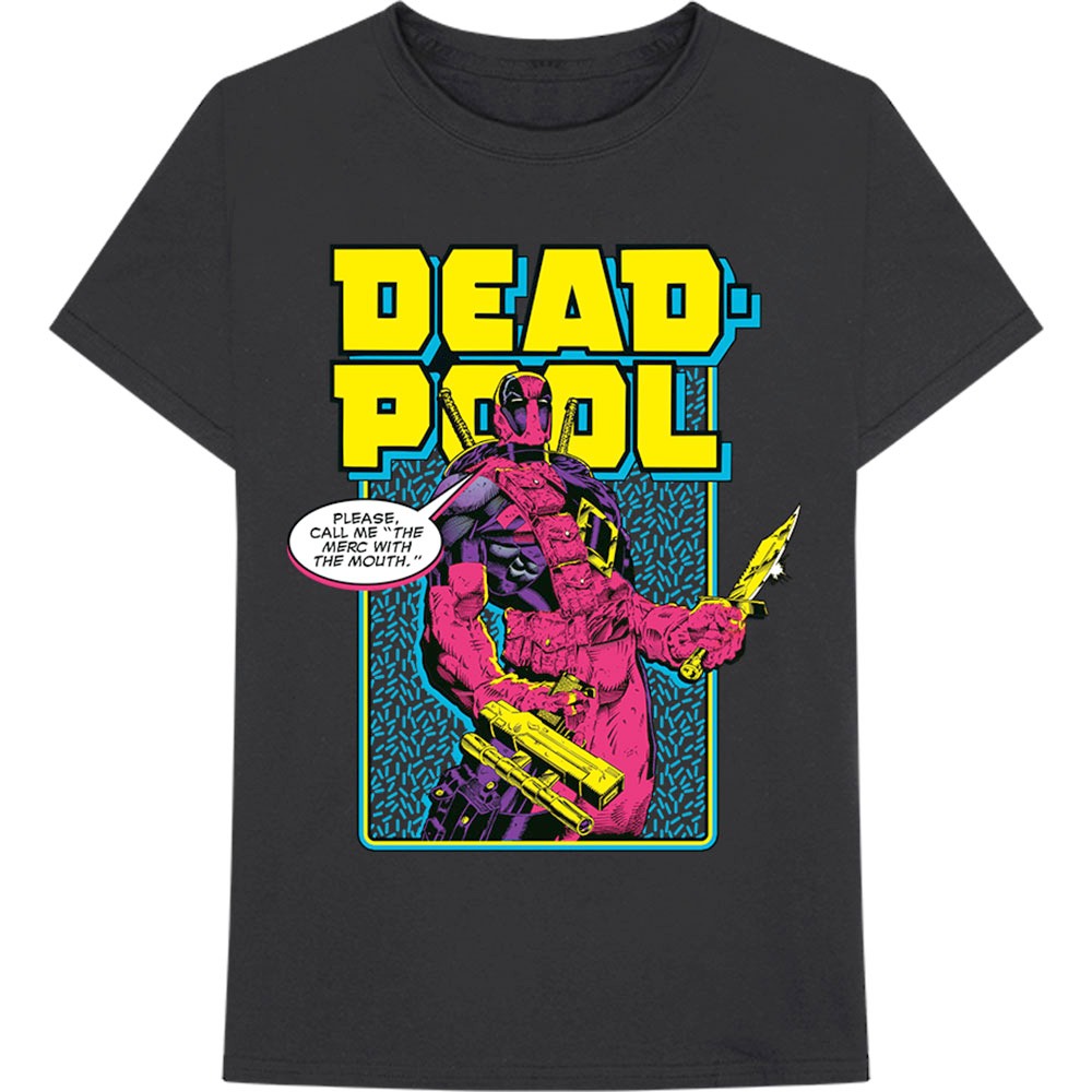 Marvel Deadpool - Comic Merc Mens Tshirt - Black
